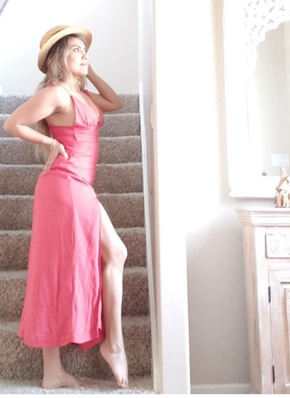 Terracotta summer dress - Picture 3 of 3